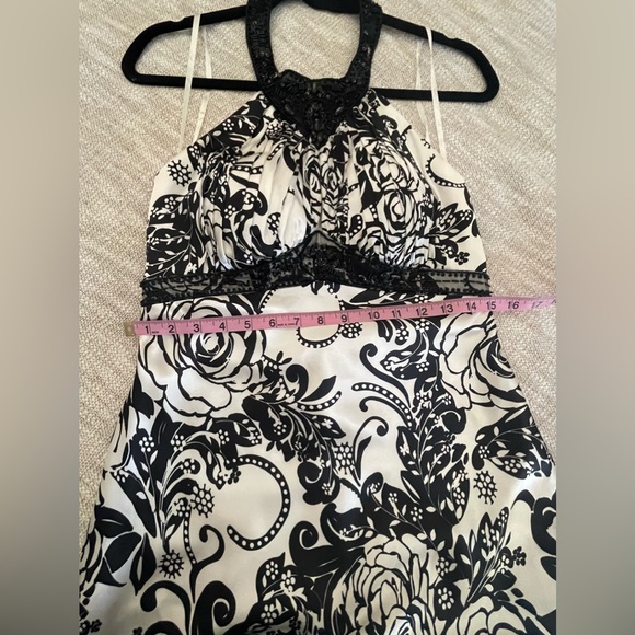 Formal Black and White Dress by Betsy & Adam - Picture 5 of 16